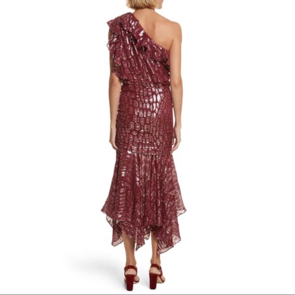 VERONICA BEARD Leighton Silk Blend 1-Shoulder Midi - Picture 7 of 9